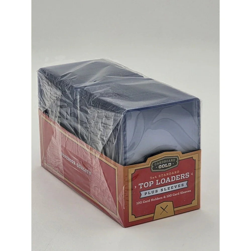 Cardboard Gold Premium 3x4 Toploaders with Soft Sleeves - Pack of 100